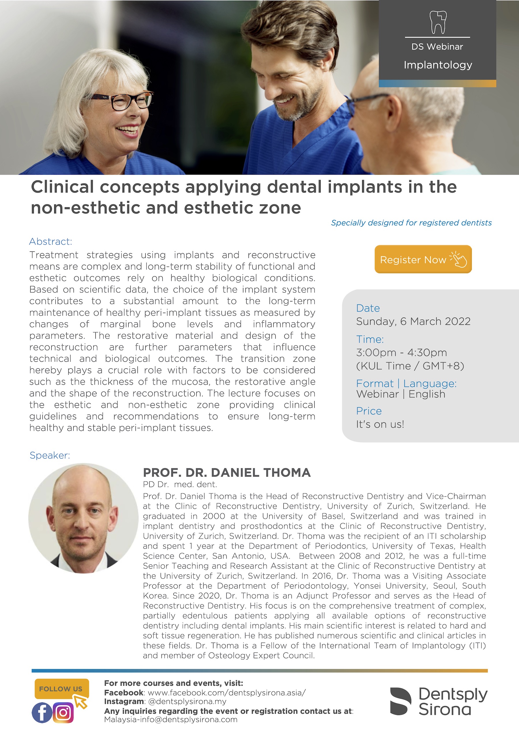 Clinical concepts applying dental implants in the non-esthetic and esthetic zone Flyer
