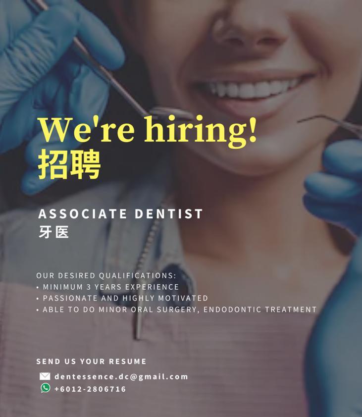 Associate Dentists Job Vacancy Clinic For Sale Ads Dental Clinics Dentists Klinik Gigi ç‰™åŒ» In Malaysia
