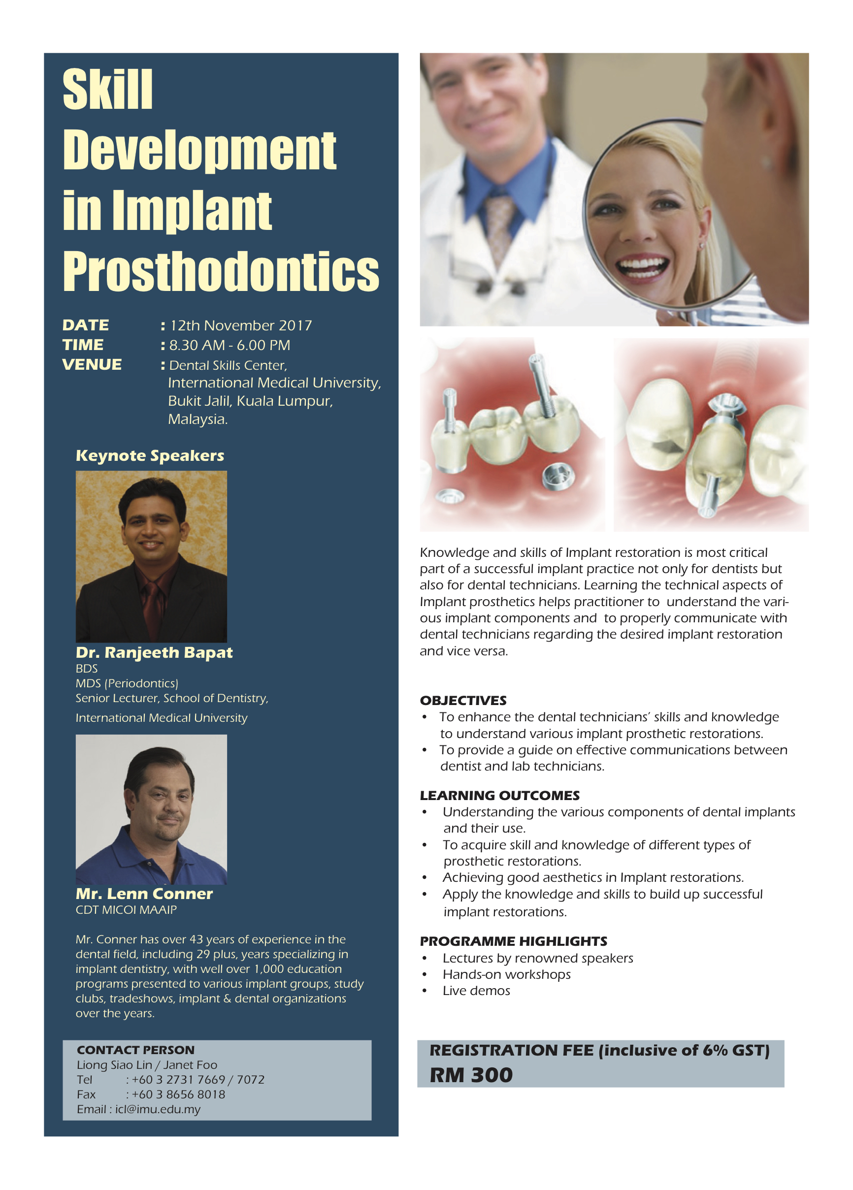 Skill Development In Implant Prosthodontics Dental Clinics, Dentists
