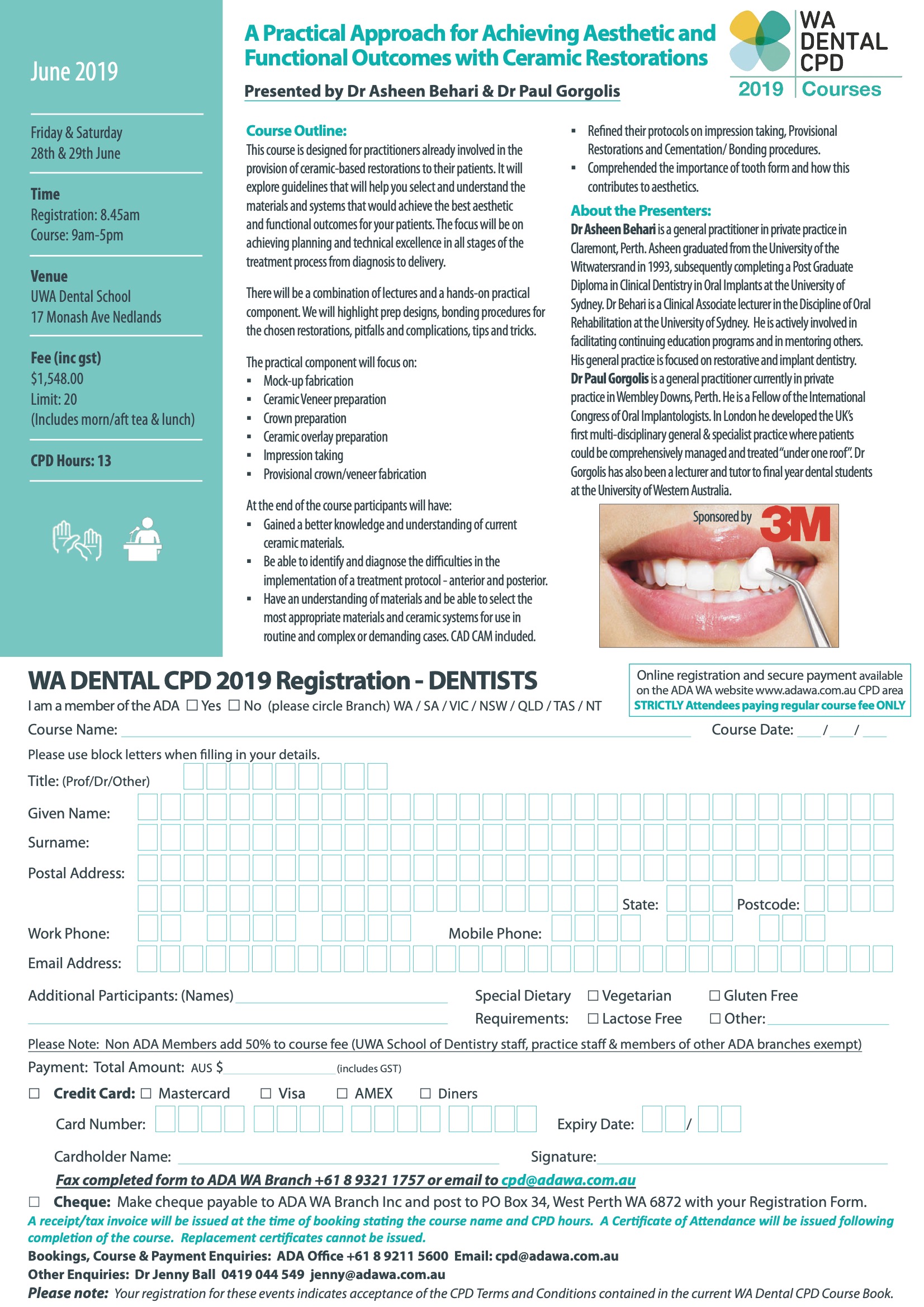 Australian Dental Association Courses 2019 Dental Clinics, Dentists