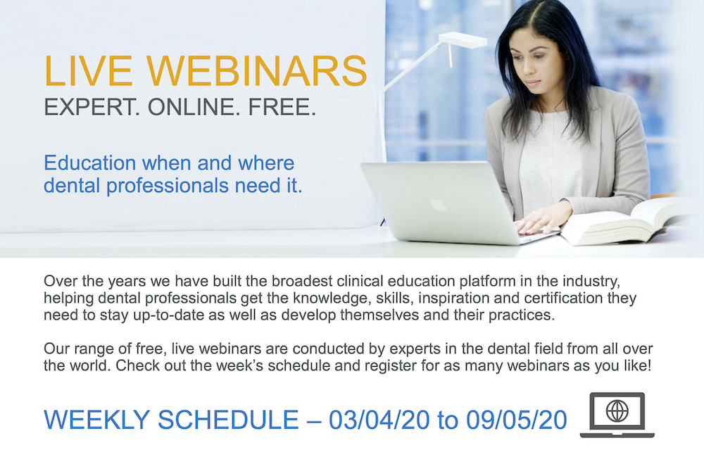 DentsplySirona Malaysia LIVE WEBINARS Dental Clinics, Dentists