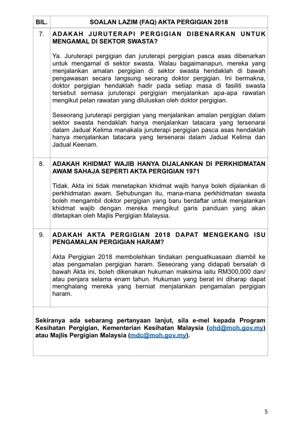 FLASH NEWS] ENFORCEMENT OF THE DENTAL ACT 2018  Dental Clinics 
