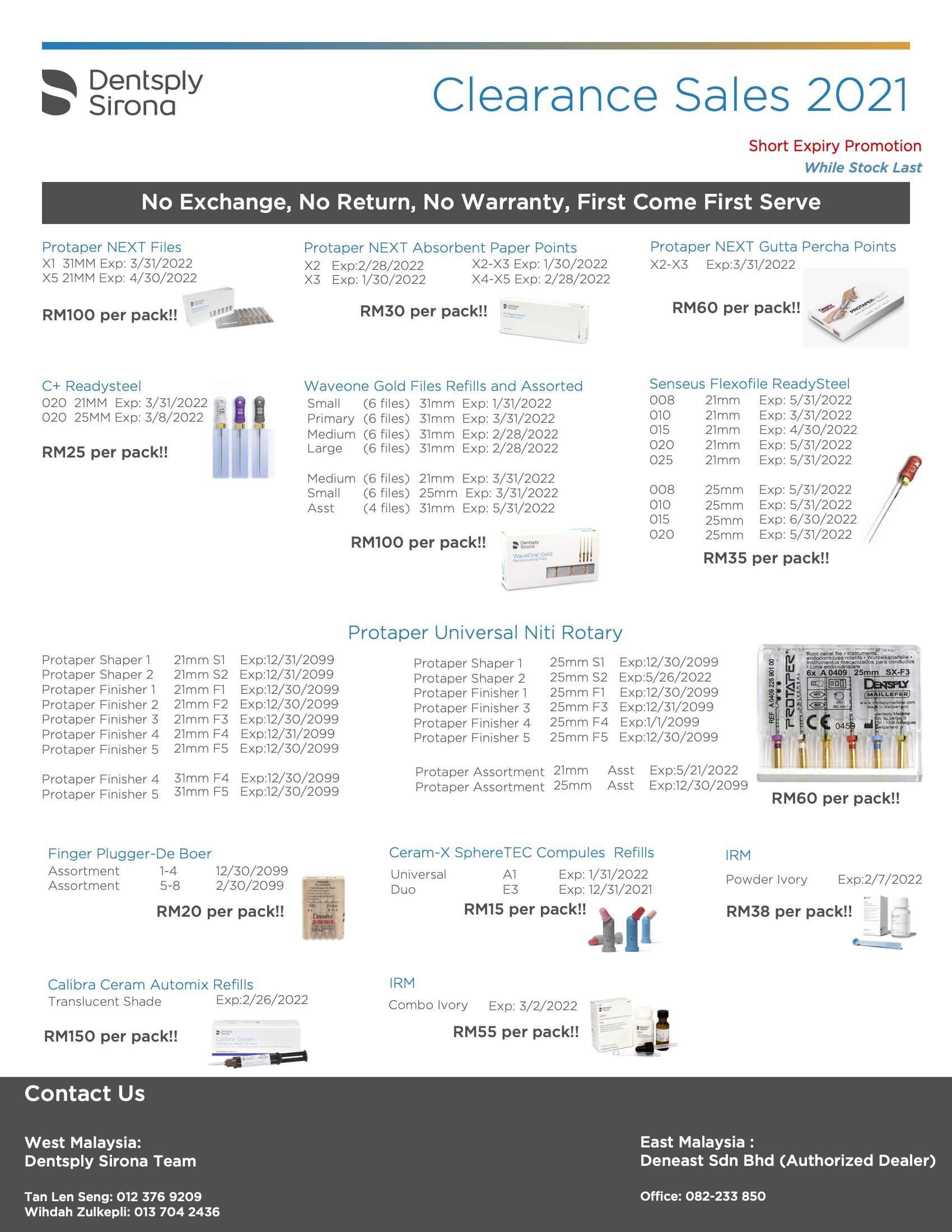 DentsplySirona Clearance Sales 2021 Dental Clinics, Dentists, Klinik