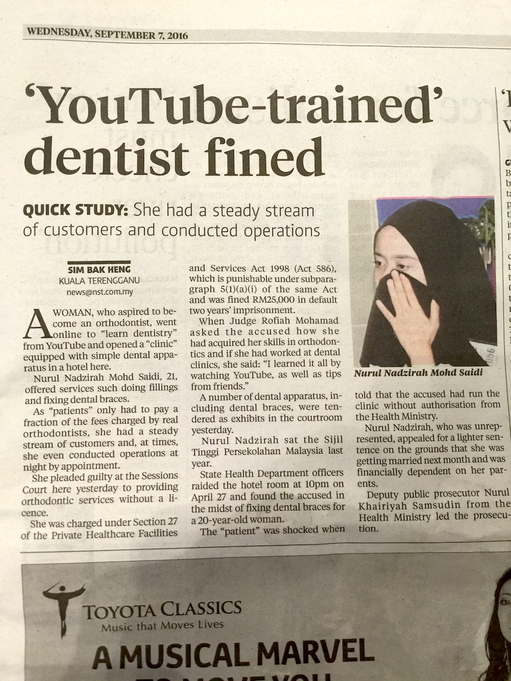 Unqualified "Dentists" On Front Page Of National Papers Dental