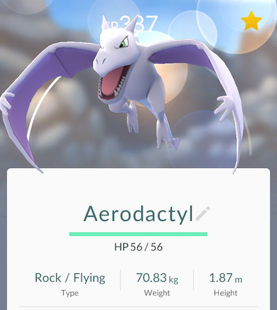 First Ever 100IV Aerodactyl Caught in Pokemon GO